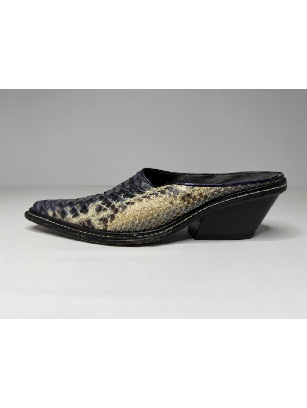 Donald J Pliner Size 6M Snake Skin Western Couture Collection Mule Italy P73C - Picture 11 of 14